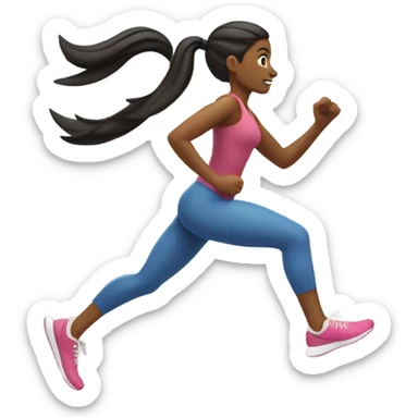 female jogger sticker