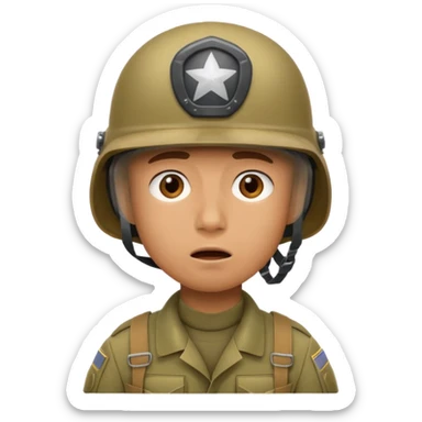 staunender soldat sticker