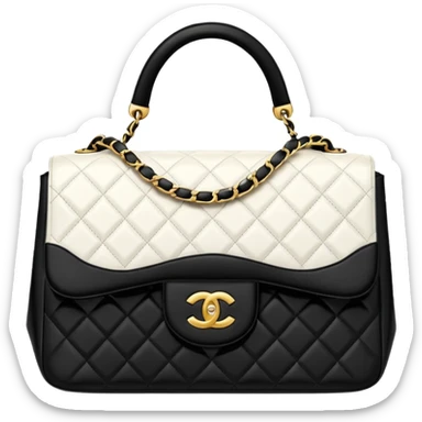 chanel bag color white with gold hardware sticker