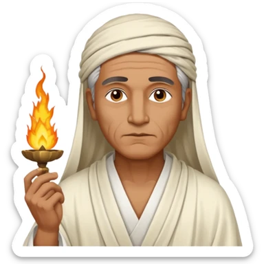 Calanus the Indian Sage in 327 BCE before a funeral pyre sticker