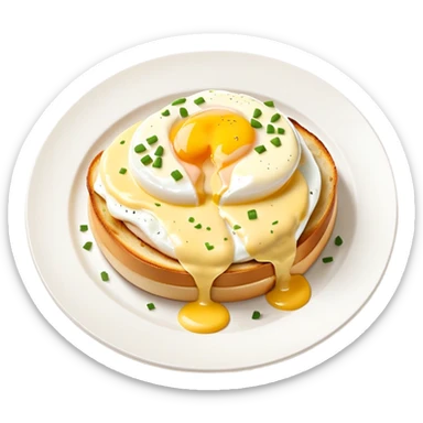 eggs benedict on sourdough bread  sticker