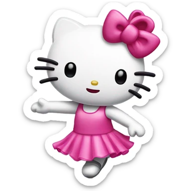 Dancing hello kitty  sticker
