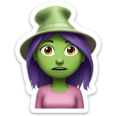 Disgust from inside out with Baboush on her hat sticker