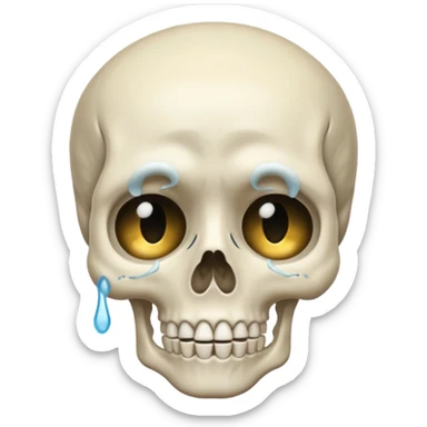 Squelette qui pleure sticker