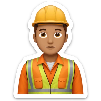 CAD technician in orange waistcoat  sticker
