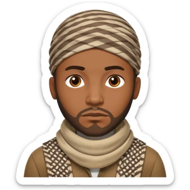 Make a African American gangster taliban terrorist emoji sticker