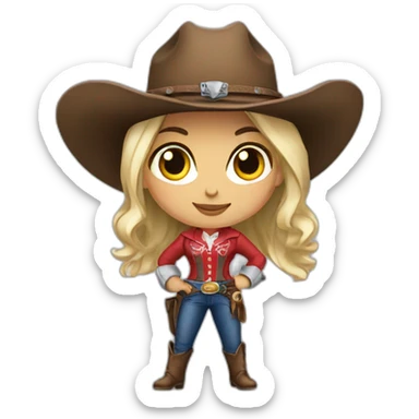 Cowboy girl Patriots sticker