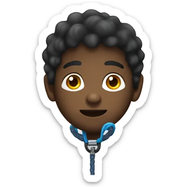 black guy in bungee sticker