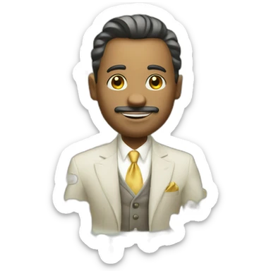 rich guy, a lot of money, all body, king sticker