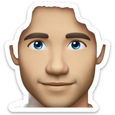 Latino version of James marsden younger with blue eyes sticker