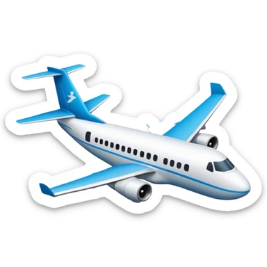 Plane crashing into water  sticker