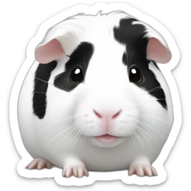 White Guinea pig with black spots sticker