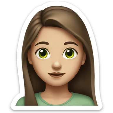 realistic portrait of girl with green eyes sticker