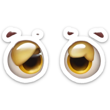 Heart eye and drool sticker