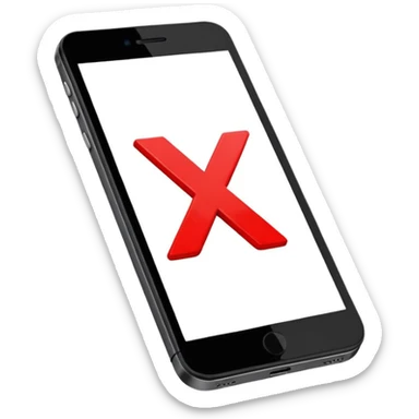 Un movil pero con una x por encima como que lo tache sticker