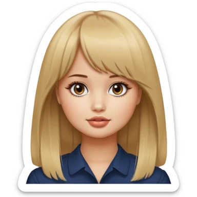 Debby Ryan (dirty blonde hair with straight bangs) sticker