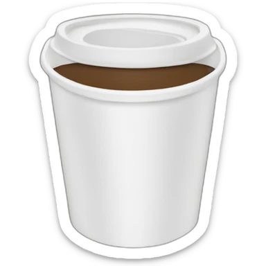white paper coffee cup sticker