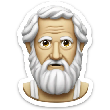 Aristotle greek style statute emoj sticker