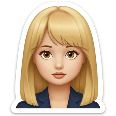 Debby Ryan (golden blonde hair with straight bangs) sticker