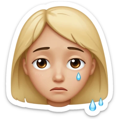sad tear sticker