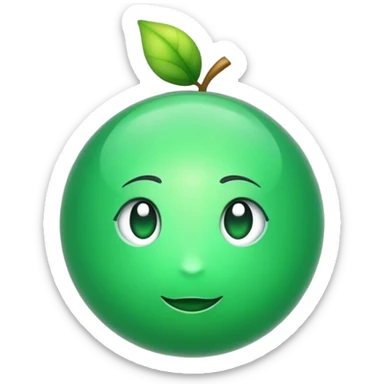 Esfera toda verde clara sem fundo sticker