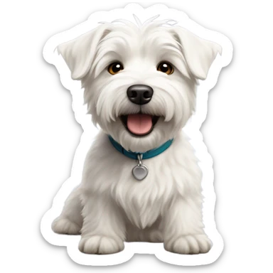 West Highland White Terrier crossed with Westiepoo  sticker