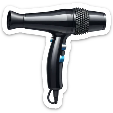 black blow dryer covered in diamonds sticker