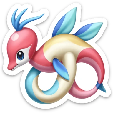 Colorful Exotic Meloetta-Milotic-Crsselia-Primarina-Kirby-Fakémon-creature-hybrid sticker