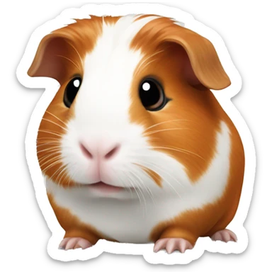 cute guinea pig red with white spots sticker