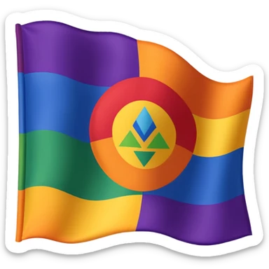 7 chakra color flag sticker