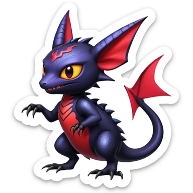Shiny Epic Badass Edgy Noibat-Salandit-Litten-Hybrid sticker