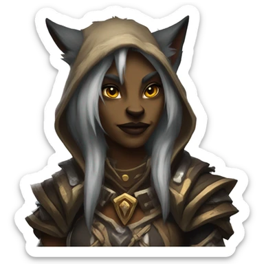 Female worgen world of warcraft sticker
