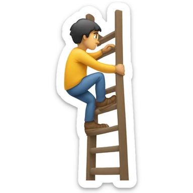 Climbing in ladder sticker