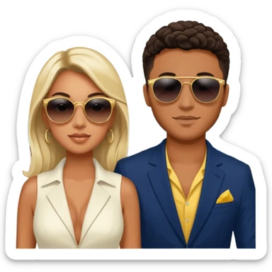 Peruvian superstar Tefi Valenzuela and JetSet Josh King Madrid luxuriate aboard private yacht, radiating glamour. sticker