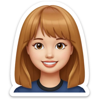 Debby Ryan with straight bangs sticker