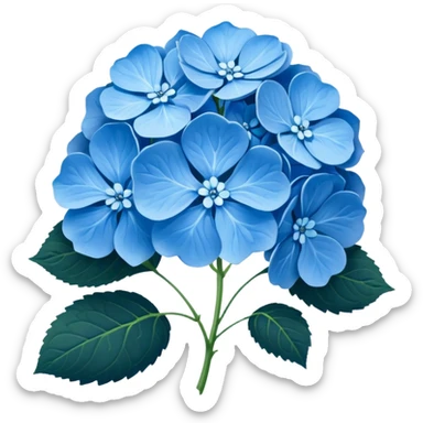 flower blue hydrangea sticker