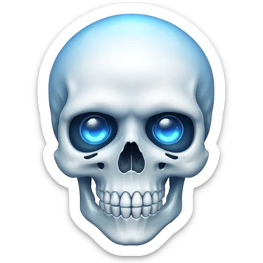 Skull with aura and Blue eyes sticker
