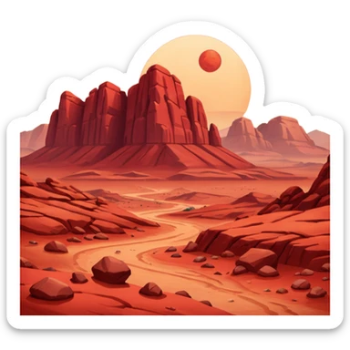 Mars sticker