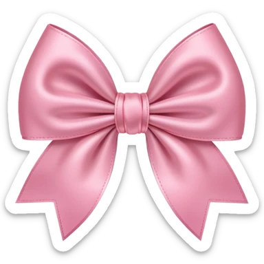 pink coquette bow with a heart in the middle, delicate and feminine, soft pink tones, elegant details sticker