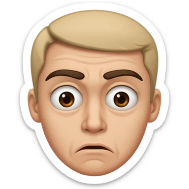 Jealous disgusted look sticker