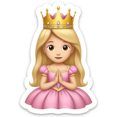 Um emoji de coelho pardo, com coroa de princesa sticker