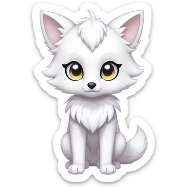 Kawaii bright ethereal anthro fursona Fakemon sticker