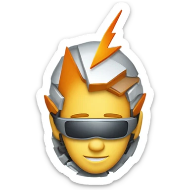 Create a tech-focused emoji/avatar for a developer acceleration team that:
1. Shows speed/efficiency (e.g., rocket, lightning bolt)
2. Includes coding elements (e.g., brackets, gears)
3. Represents developer empowerment and productivity
4. Uses max 3 colors and simple shapes that work at small sizes
5. Conveys both technical expertise and support/enablement

Key theme: Making developers' work faster, smoother, and more reliable sticker