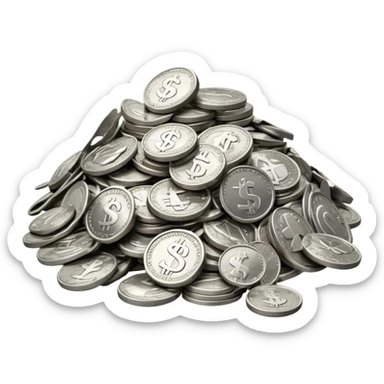 Money gone - money left sticker