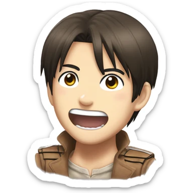 Happy Eren Yeager from Attack on titan sticker