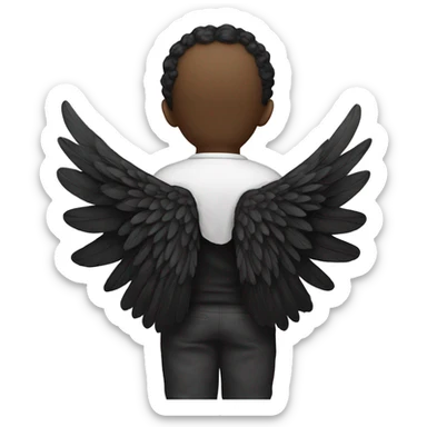 black angel wings sticker
