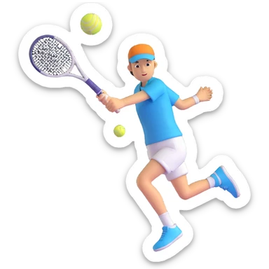 Tennis player sticker