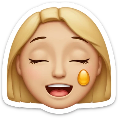 mix of these two 🥺☺️ but make it classic emoji and without hearts and a little bit sad but still smile sticker