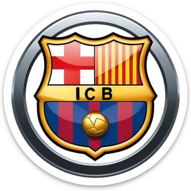 Atletico madrid vs Barcelona club logo sticker
