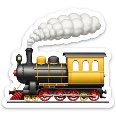 Give me a 0-5-0 locomotive and put an ostrich body and head on the steam engine of the train and put a toilet on top second train car  sticker